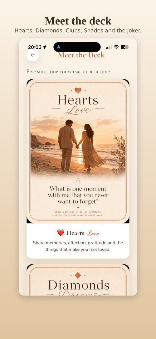 Meet the deck — couples card game suits